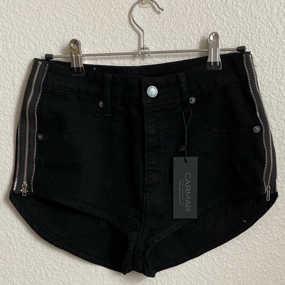 CARMAR black jean shorts
